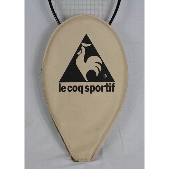 Vintage Le Coq Sportif Stiletto Racquet Racket w/ Vintage Cover - Picture 8 of 11